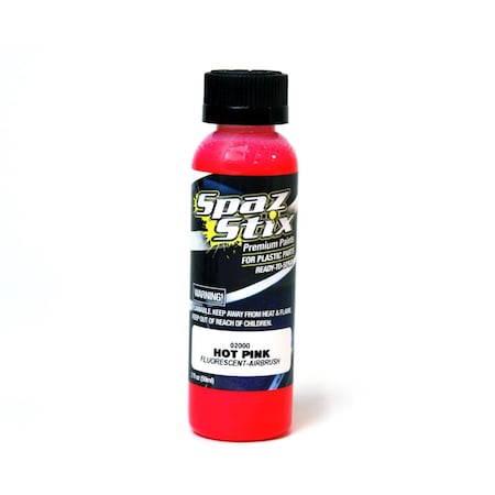 Spaz Stix Spaz Stix SZX02000 Hot Pink Fluorescent Airbrush Paint - 2 oz SZX02000
